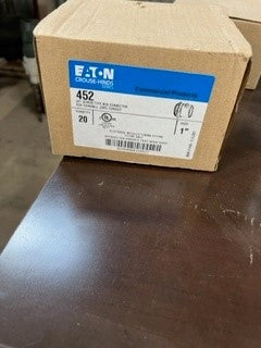 Eaton Crouse-Hinds 452 1in. Steel Set Screw Straight Connector- New Surplus