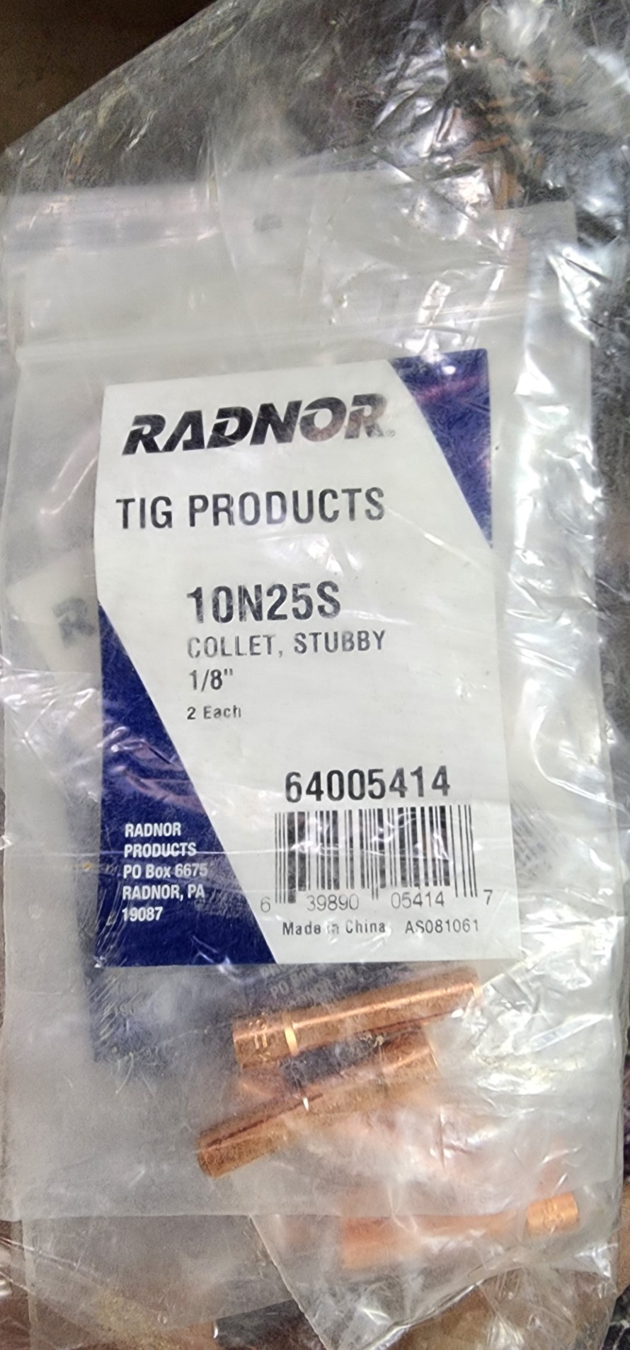 Radnor 10N25S Collet Body