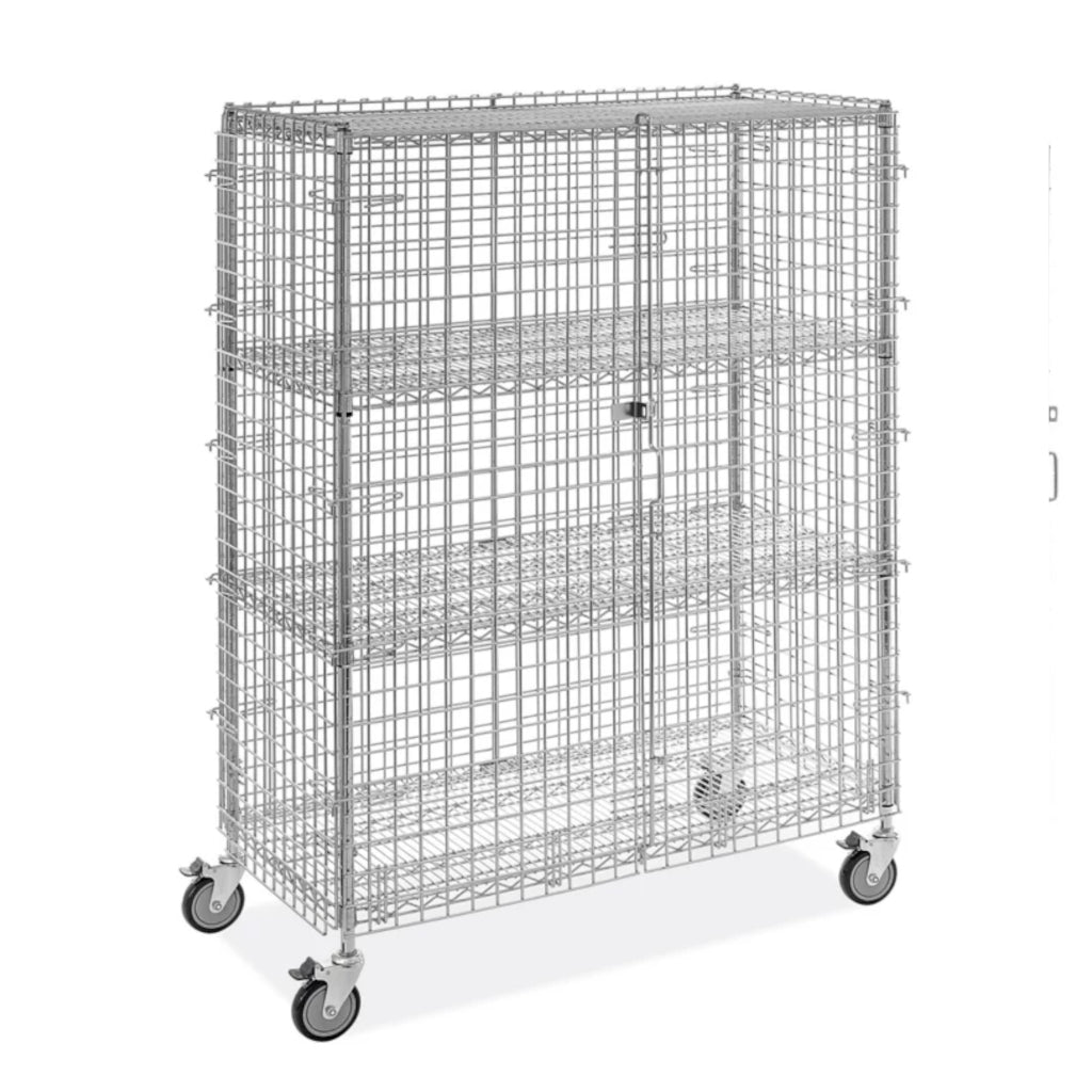 Uline H-2084 Security Cart 48 x 24 x 69 in. - Reconditioned