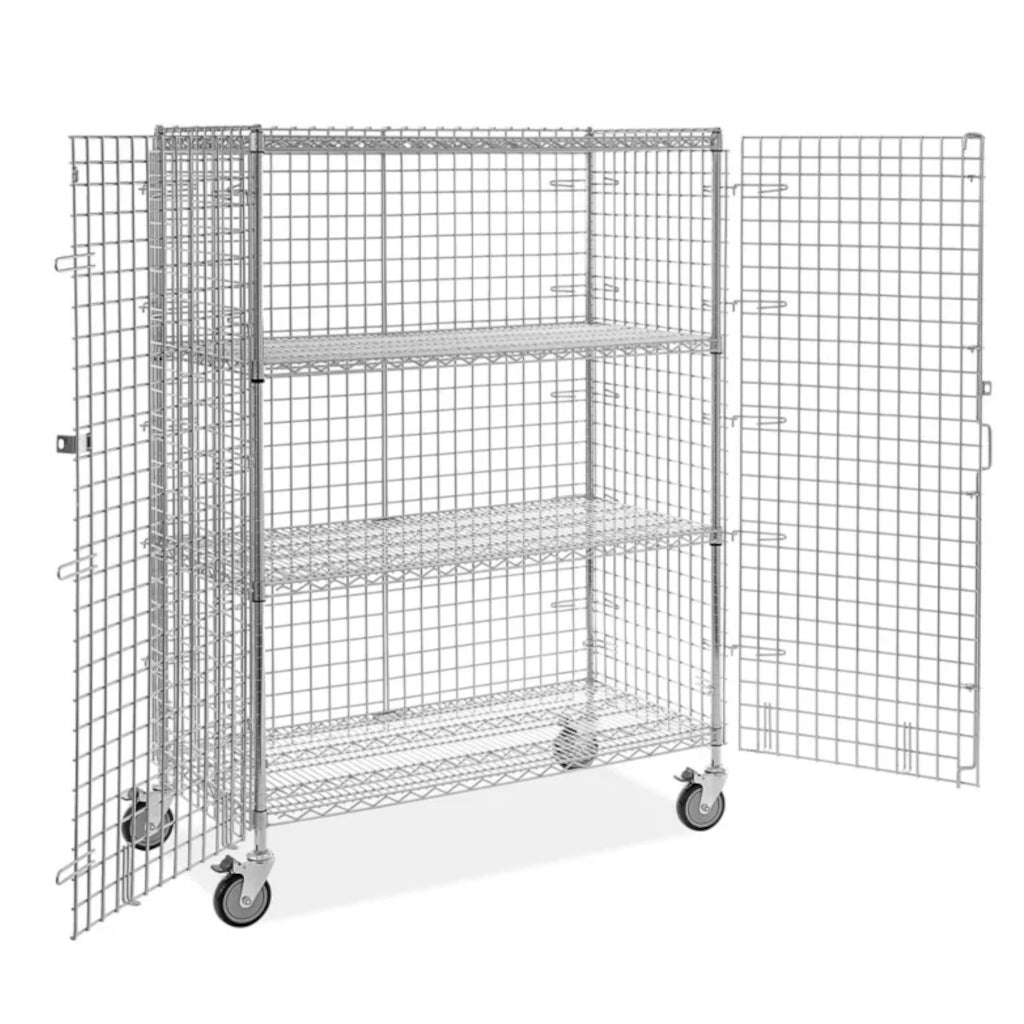 Uline H-2084 Security Cart 48 x 24 x 69 in. - Reconditioned