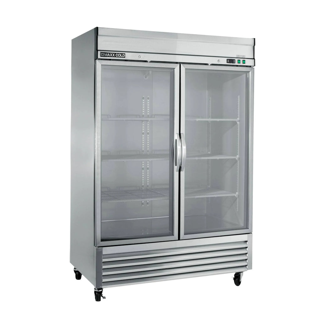 Maxx Cold MXSR-49GD Glass Door Reach In Refrigerator - Reconditioned