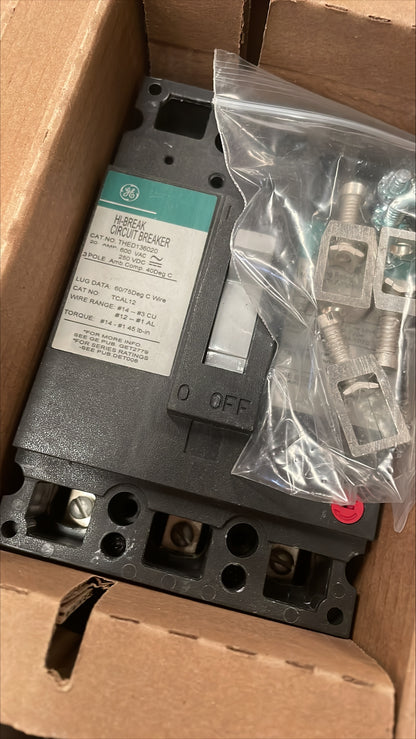 General Electric THED136020 3 Pole Circuit Breaker - New Surplus