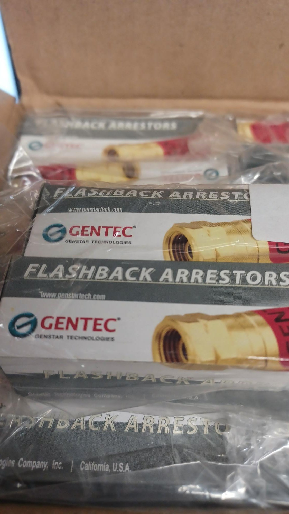 GENTEC FA7RPR Regulator End Flashback Arrestors PAIR New Surplus