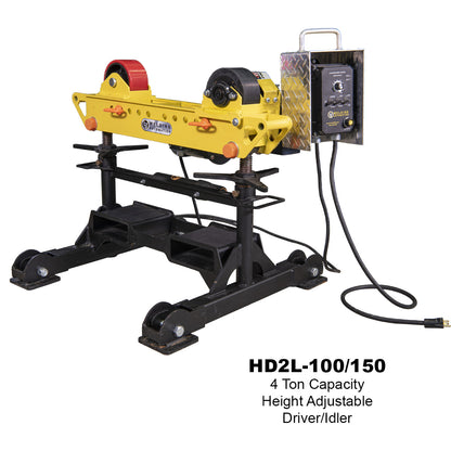 LJ Welding Automation HD2L-150 Height Adjustable 4Ton Pipe Roll Stand - Reconditioned