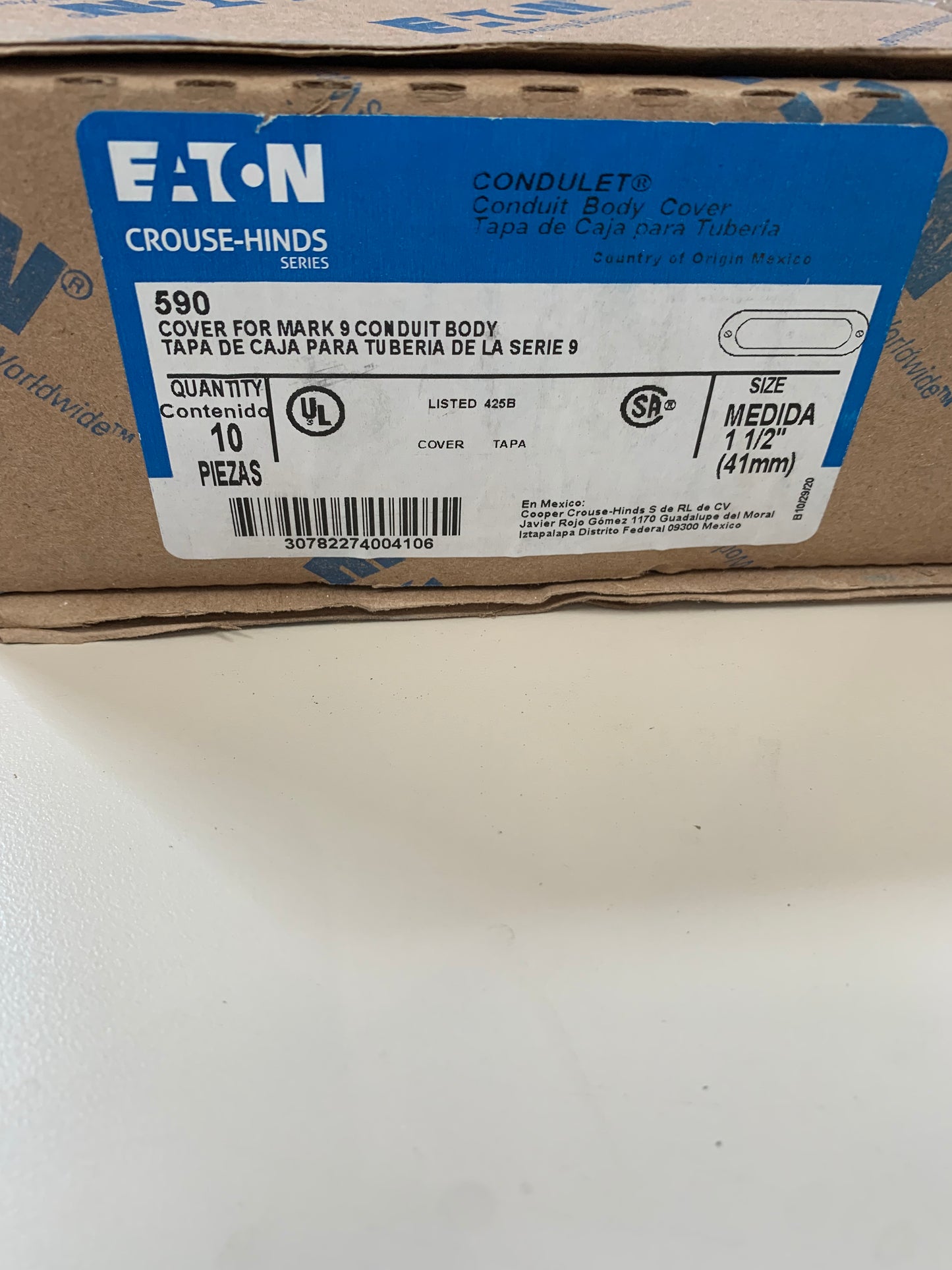 Eaton Crouse Hinds 590 Series Condulet Mark 9 Conduit Outlet Body 1 1/2 inch (Pack of 10) - New Surplus