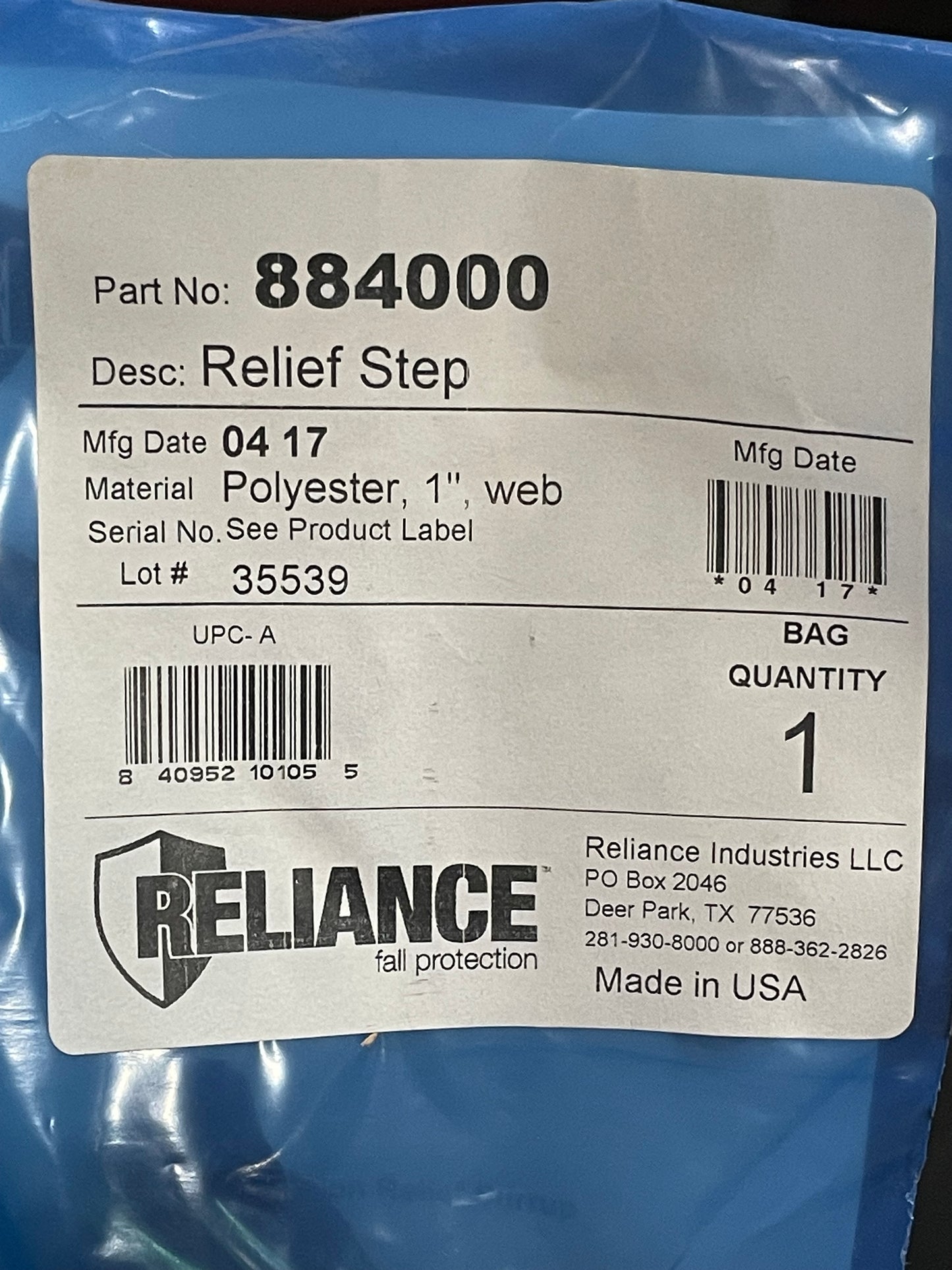 Reliance 884000 Relief Step