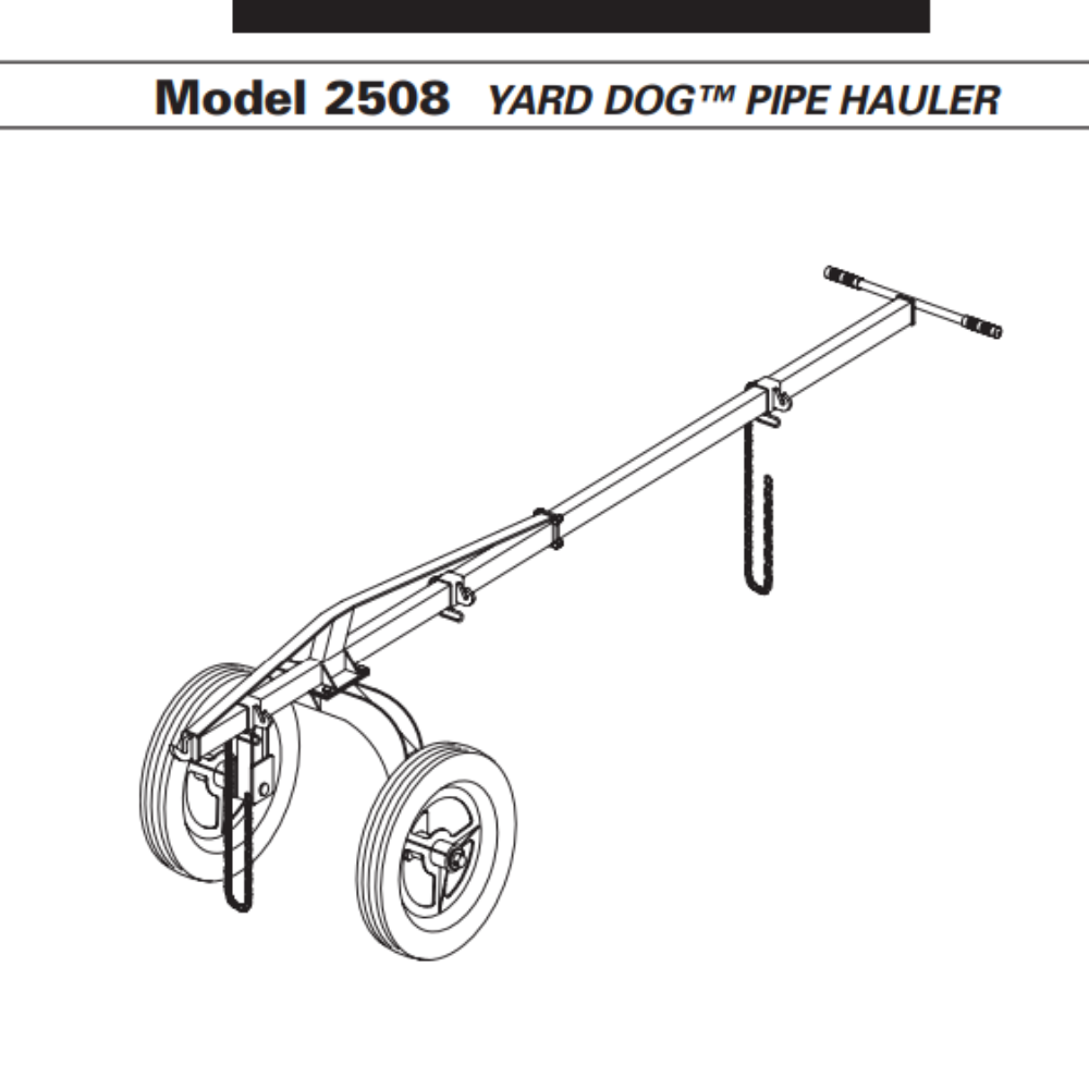 Jackson 2508 Yard Dog Pipe Hauler with 2000lb Capacity