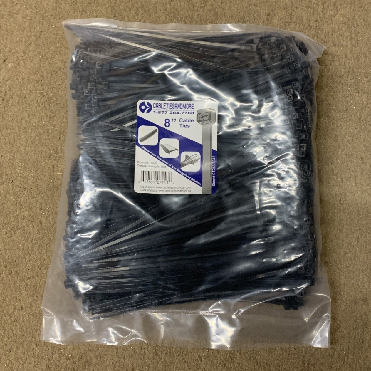 Kable Kontrol CT243 Black Nylon Cable Ties  -  New Surplus