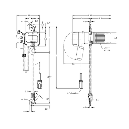 NER 010L E;ectric Chain Hoist