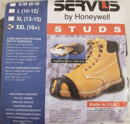 Servus by Honeywell Work Traction Stud Shoe Boots XXL/ Boot sizes 16 plus - New Surplus