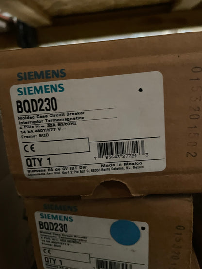 Siemens BQD230 Molded Case Circuit Breaker 30A 2P - New Surplus