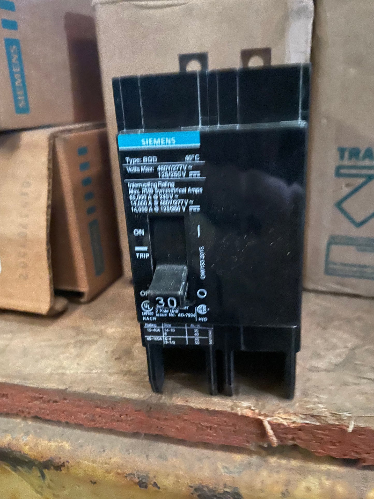 Siemens BQD230 Molded Case Circuit Breaker 30A 2P - New Surplus