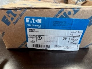 Eaton Crouse-Hinds TB39 Condulet Mark 9 Conduit Outlet Body 1 inch - New Surplus