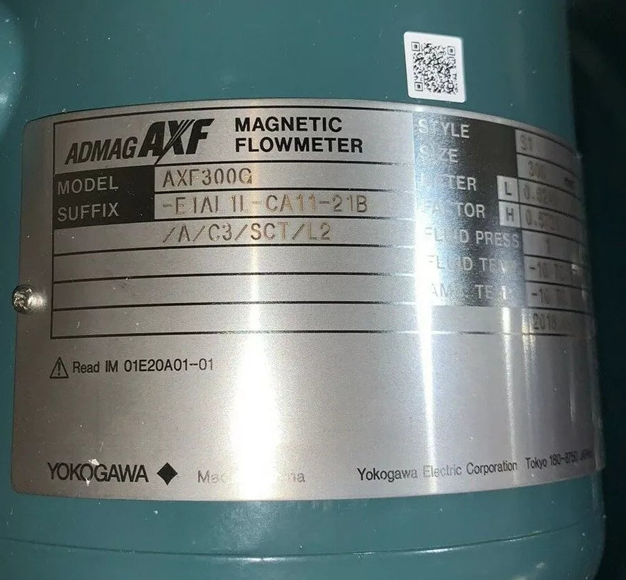 Yokogawa AXF300G 12 Inch Magnetic Flowmeter  -  New Surplus