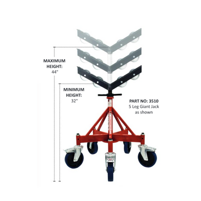 B&B 3510 Giant Jack Pipe Stand with 5 Legs - Reconditioned