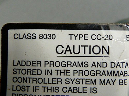 Square D CC-20 Power Supply Cable P2- New Surplus