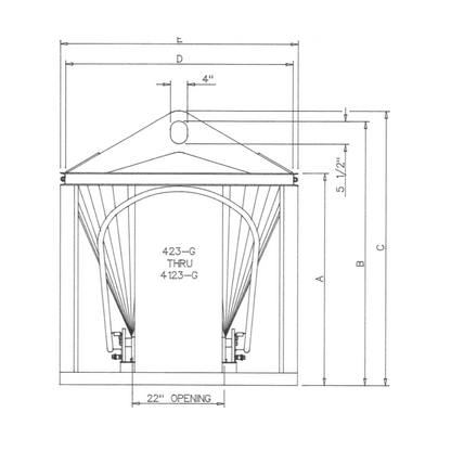 Gar-Bro 433G Concrete Bucket with 1 Cubic Yard Capacity - Reconditioned