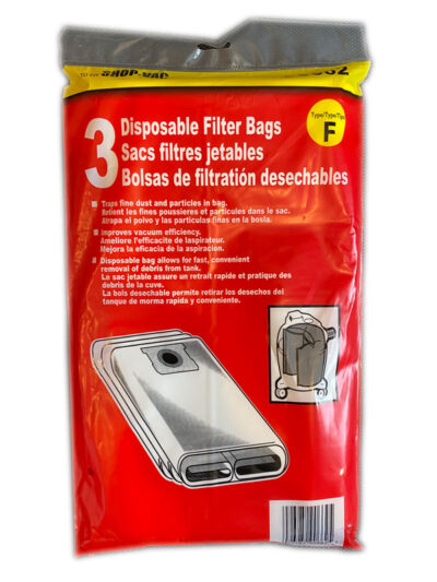 Shop-Vac 90662 Type F 3 Disposable Filter Bags Disposable Filter Bags 10 T0 14 Gallon- New Surplus