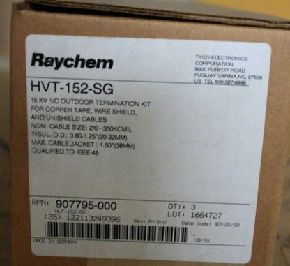 Raychem HVT-Z-82-G/SG Power Cable Termination Kit Shielded Cable- New Surplus