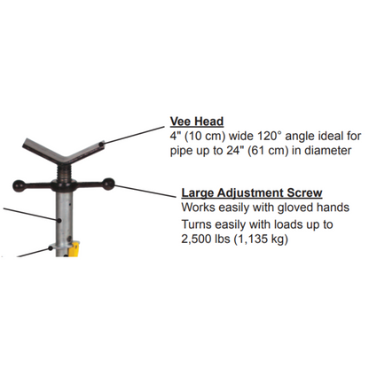 Sumner 780375 ST-801 Heavy Duty Hi-Jack V-Head Pipe Stand