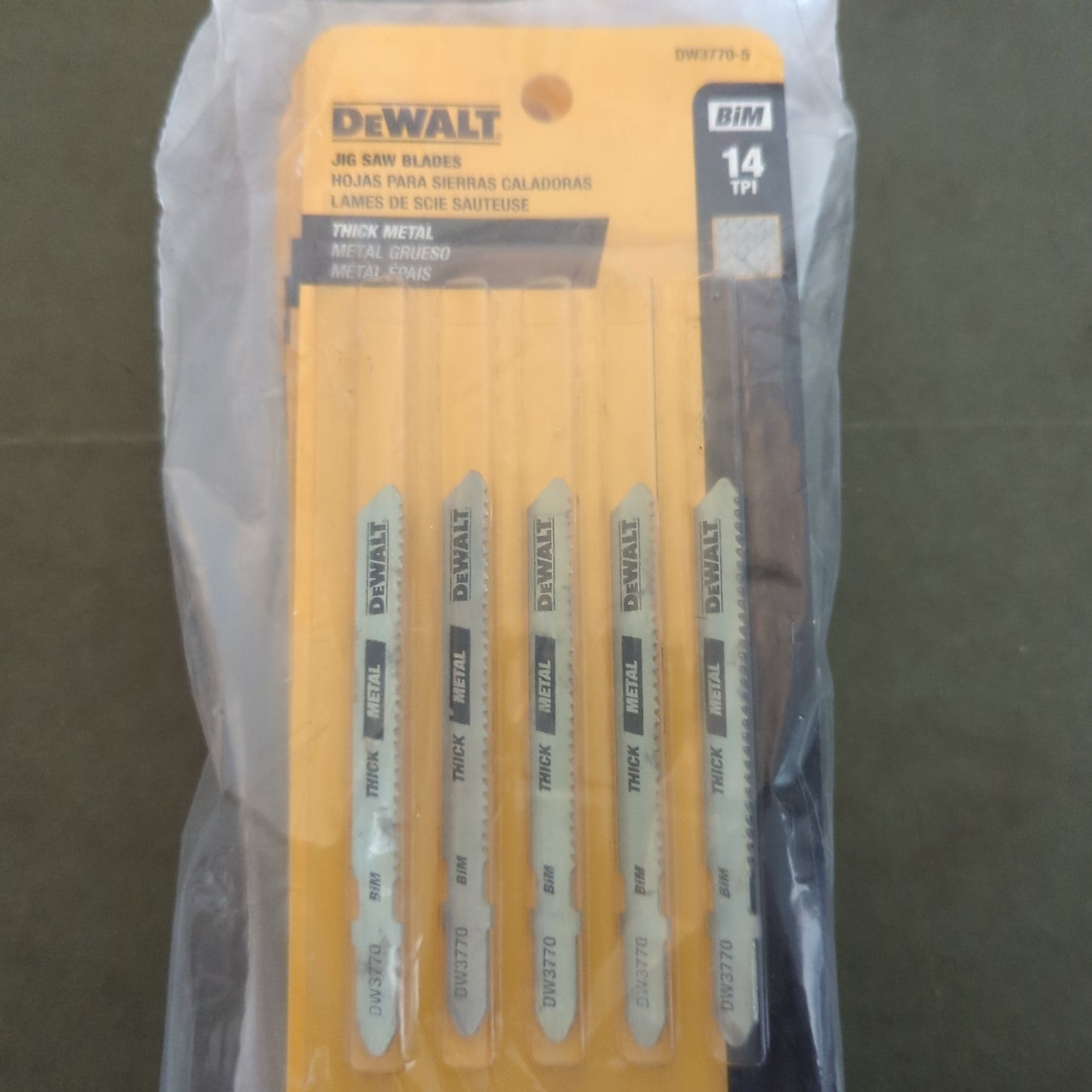 Dewalt DW3770-5 T Shank Metal Cutting Jig Saw Blades