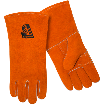 Steiner 2119Y  Standard Shoulder Split Cowhide Stick Welding Gloves - ThermoCore™ Foam Lined - Size Small - New Surplus