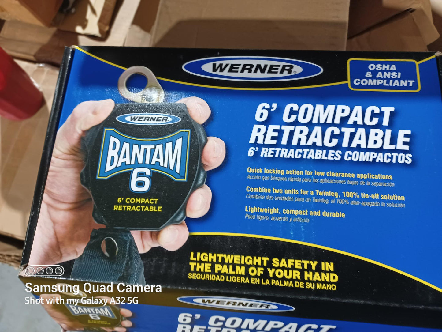 Werner Bantam R431006-R compact self-retracting lifeline - New Surplus